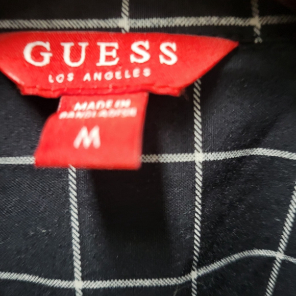 Guess Men's Geometric Button-Up Long-Sleeves Shirt Medium Excellent Condition - Picture 8 of 8
